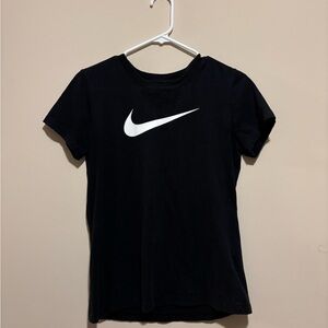 Nike Women's Black Tee with White Swoosh